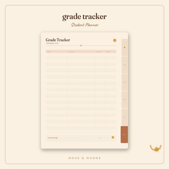 Student Planner inside pages