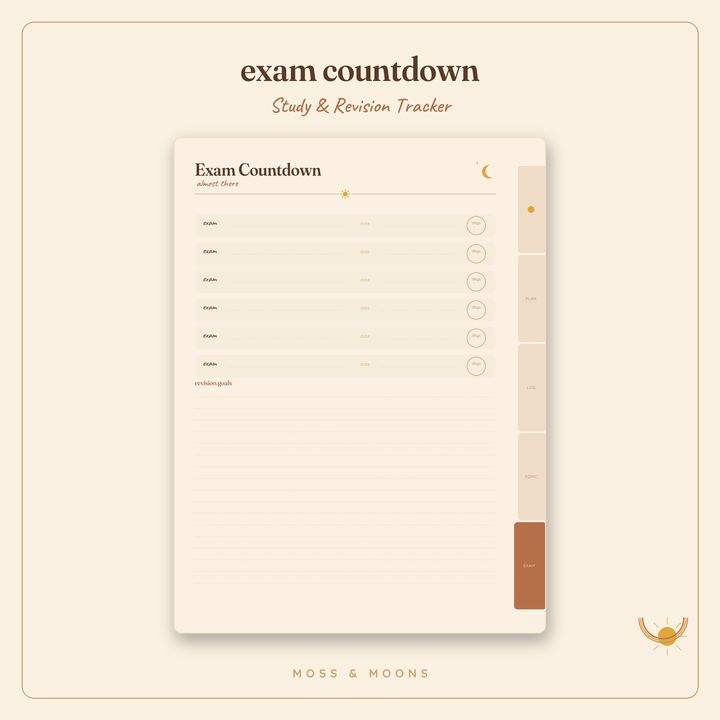 Study & Revision Tracker inside pages