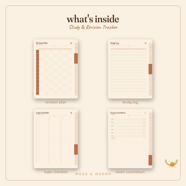 Study & Revision Tracker inside pages