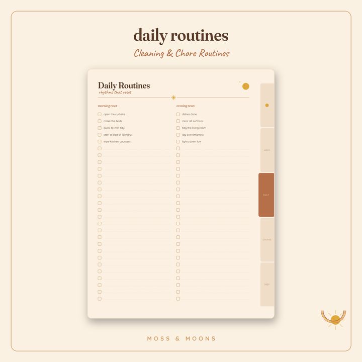 Cleaning & Chores inside pages
