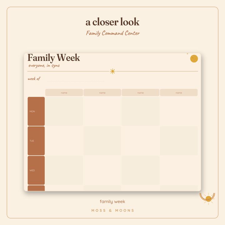 Family Command Center detail