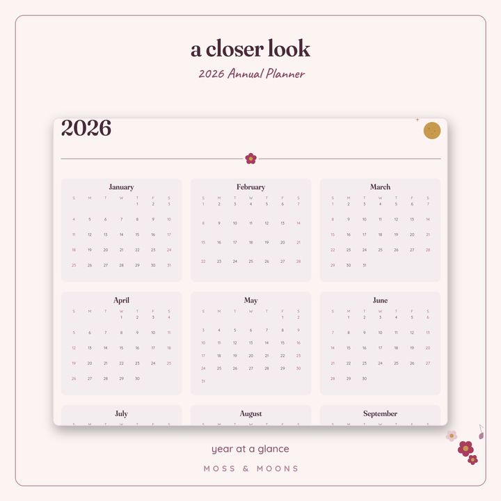 2026 Annual Planner detail