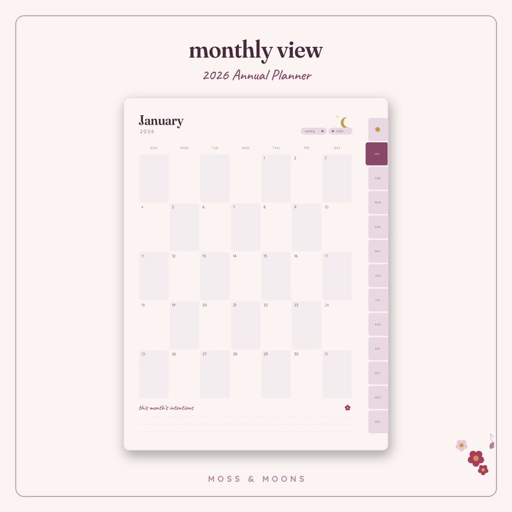2026 Annual Planner inside pages