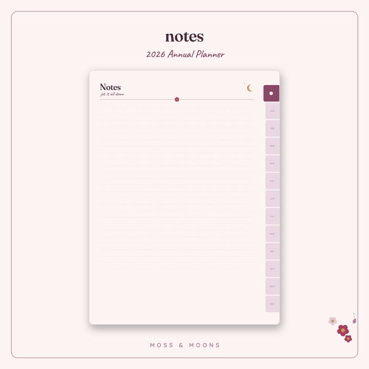 2026 Annual Planner inside pages