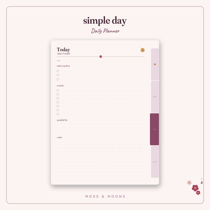 Daily Planner inside pages