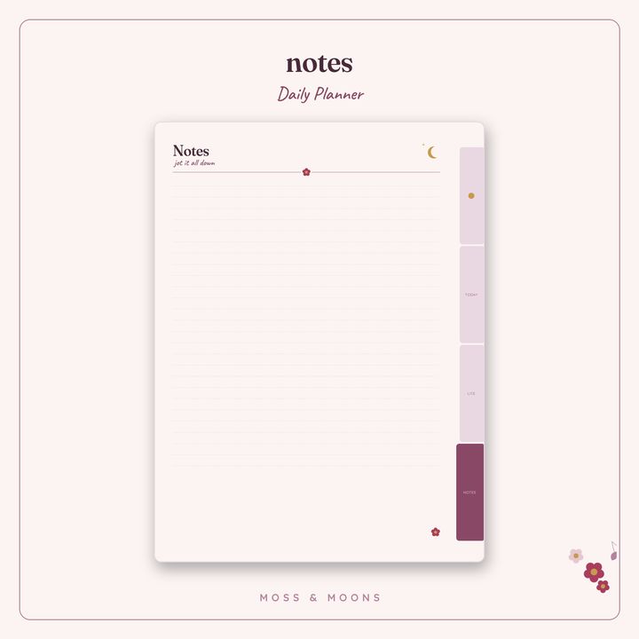 Daily Planner inside pages