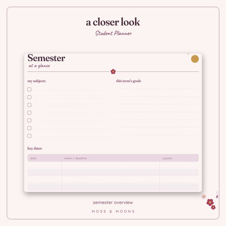 Student Planner detail
