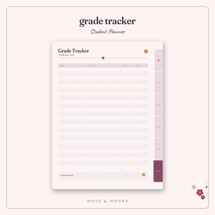 Student Planner inside pages