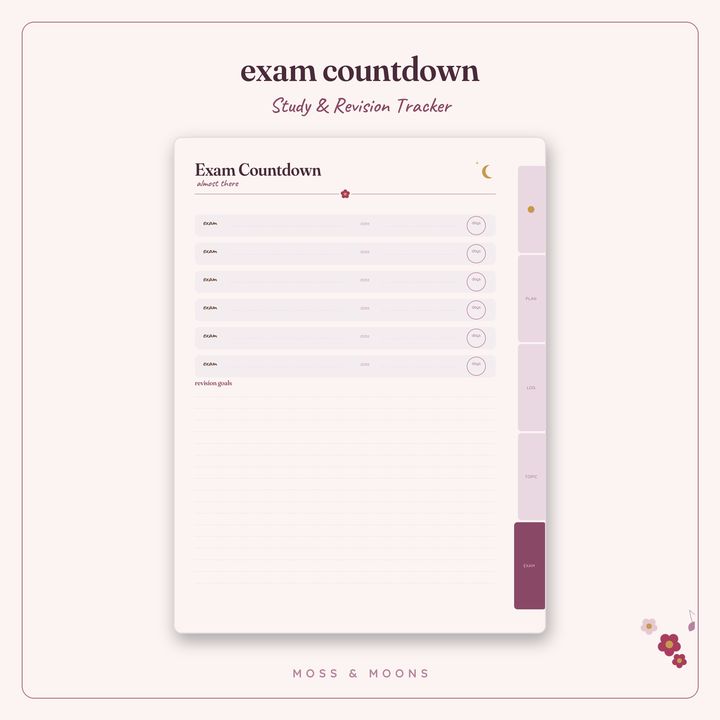Study & Revision Tracker inside pages