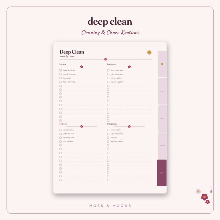 Cleaning & Chores inside pages