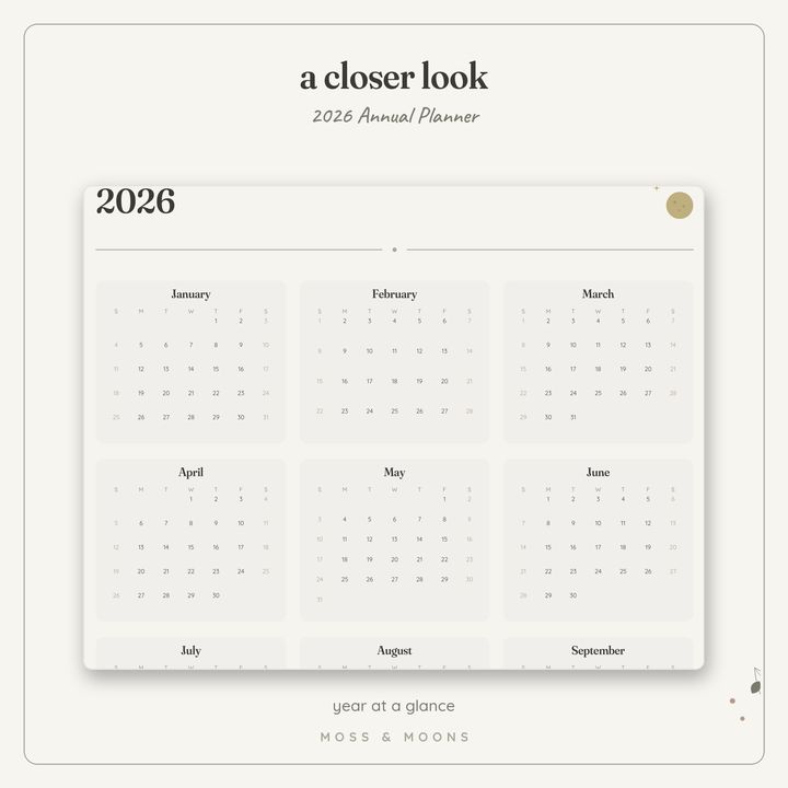 2026 Annual Planner detail