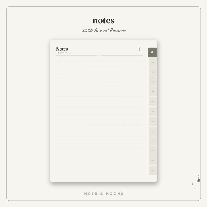 2026 Annual Planner inside pages