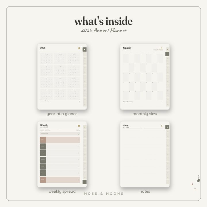 2026 Annual Planner inside pages