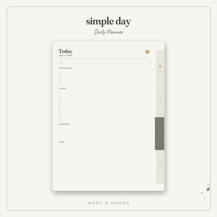 Daily Planner inside pages