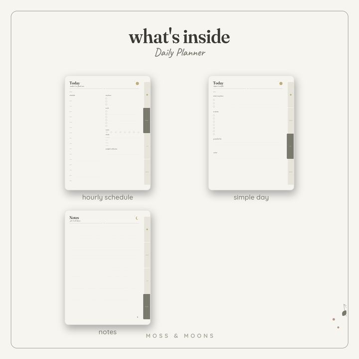 Daily Planner inside pages