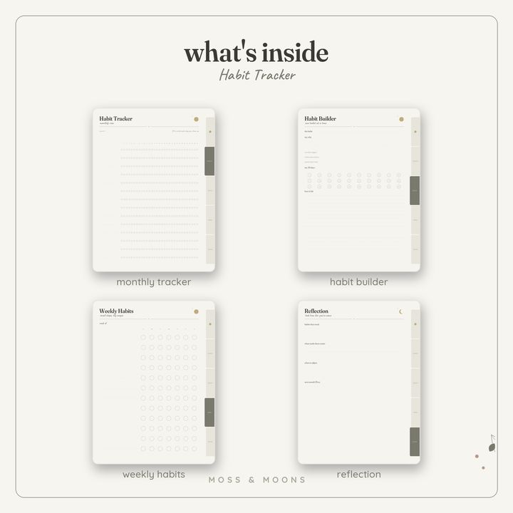 Inside the Habit Tracker — Stone & Sage digital planner