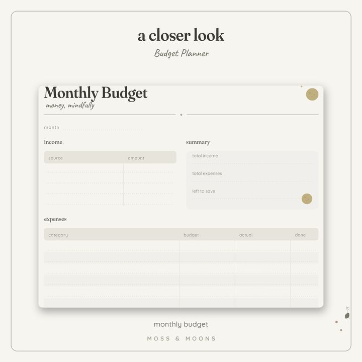 Budget Planner detail