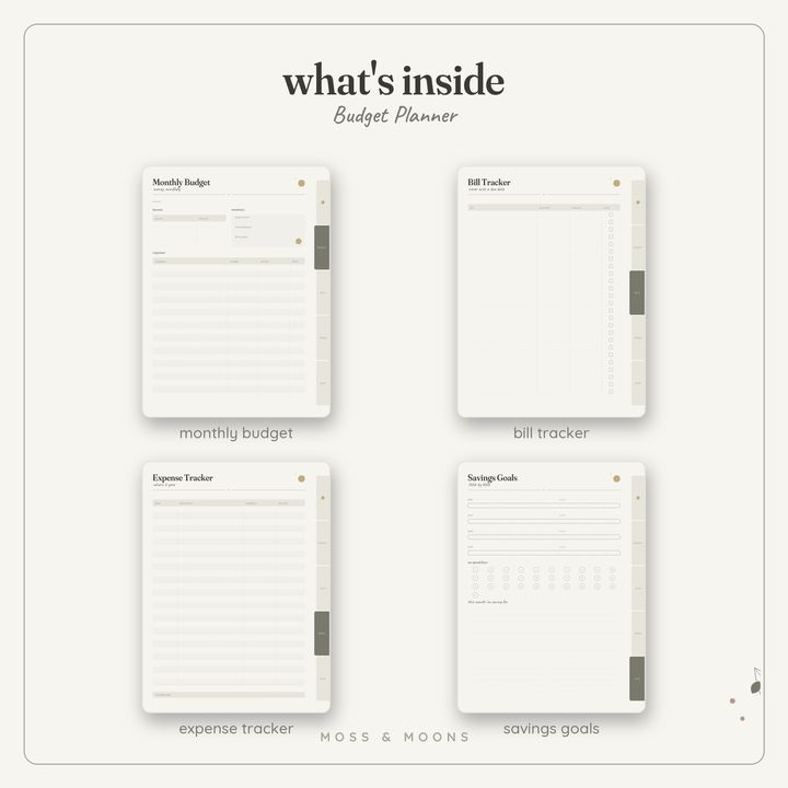 Inside the Budget Planner — Stone & Sage digital planner