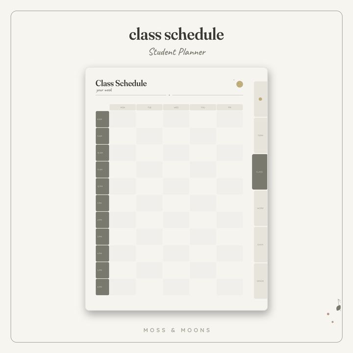 Student Planner inside pages