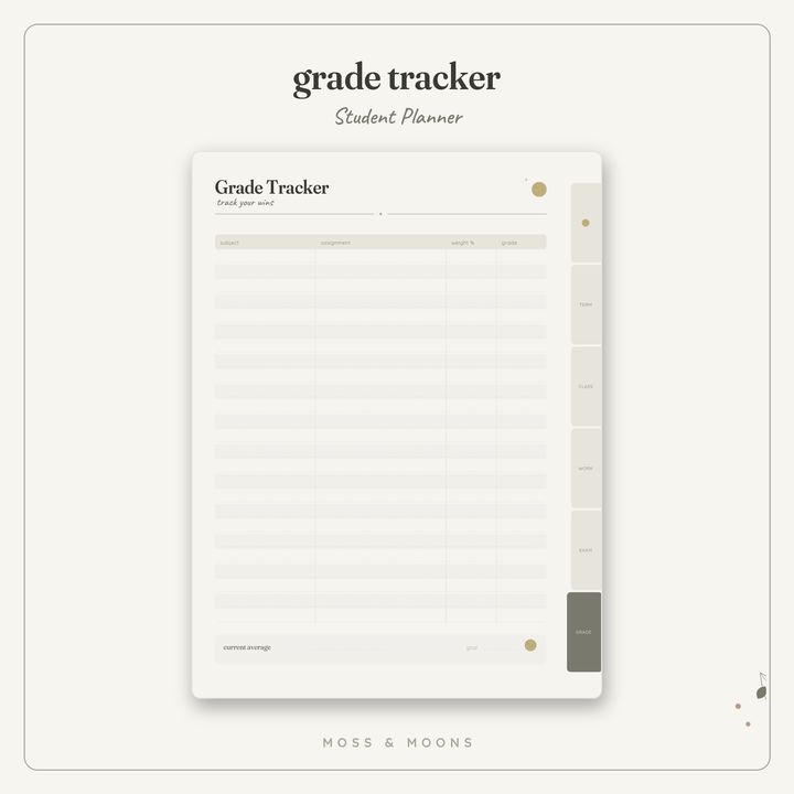 Student Planner inside pages