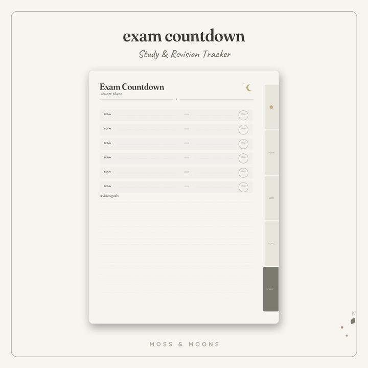 Study & Revision Tracker inside pages