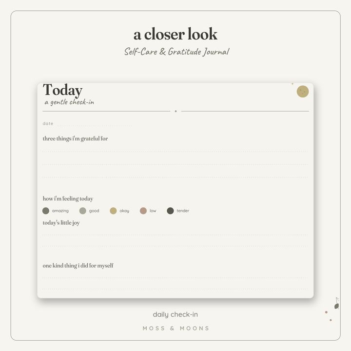 Self-Care Journal detail