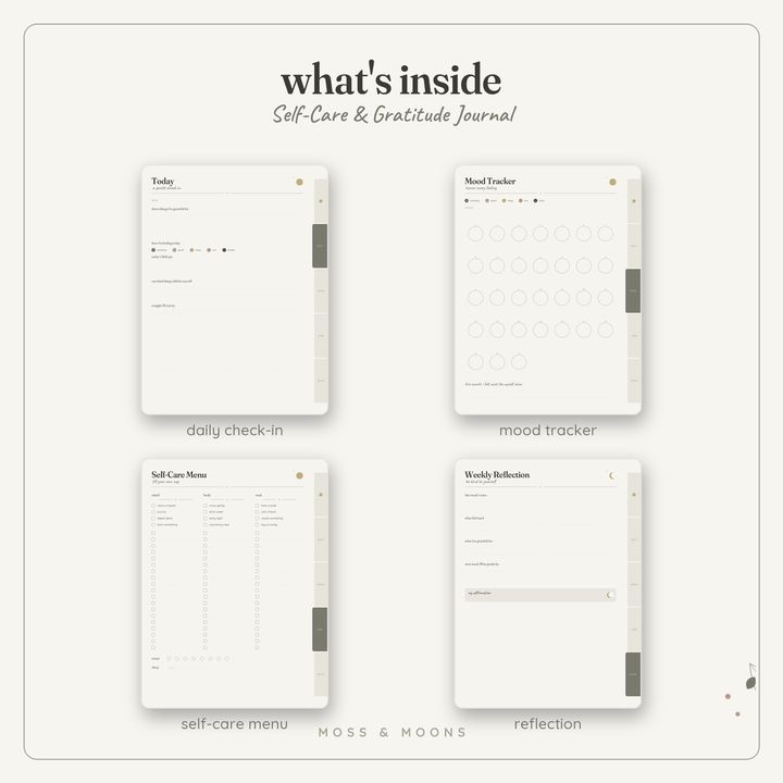 Inside the Self-Care Journal — Stone & Sage digital planner