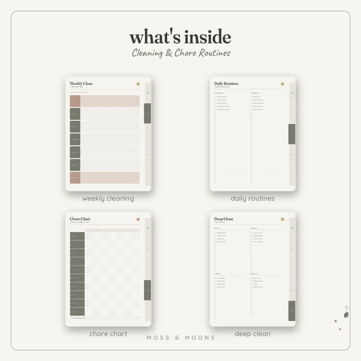 Cleaning & Chores inside pages