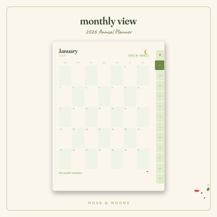 2026 Annual Planner inside pages