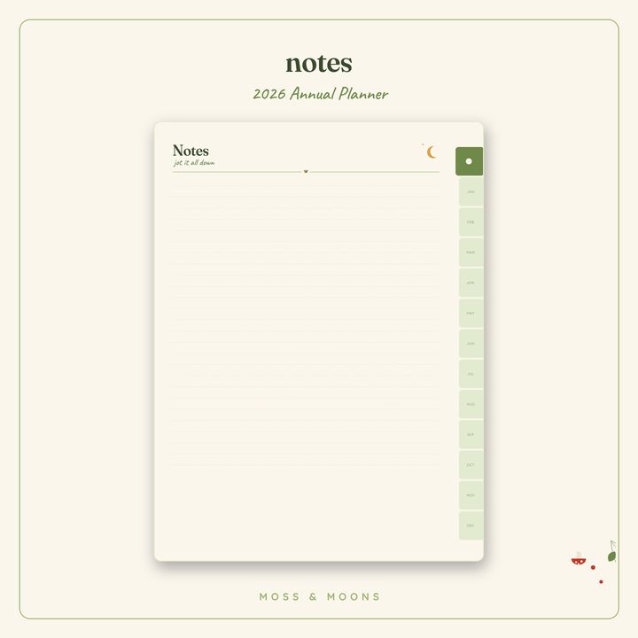2026 Annual Planner inside pages