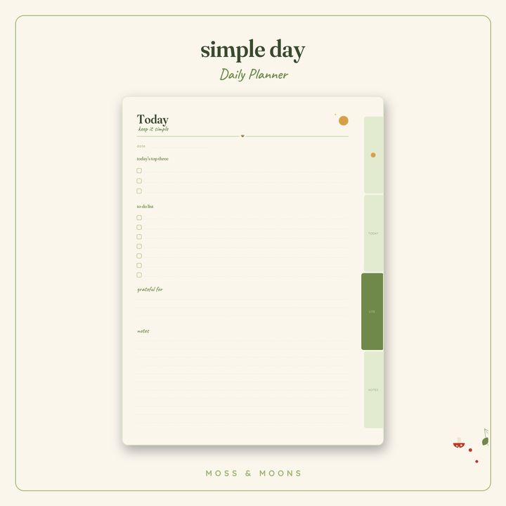 Daily Planner inside pages