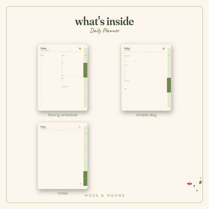 Daily Planner inside pages