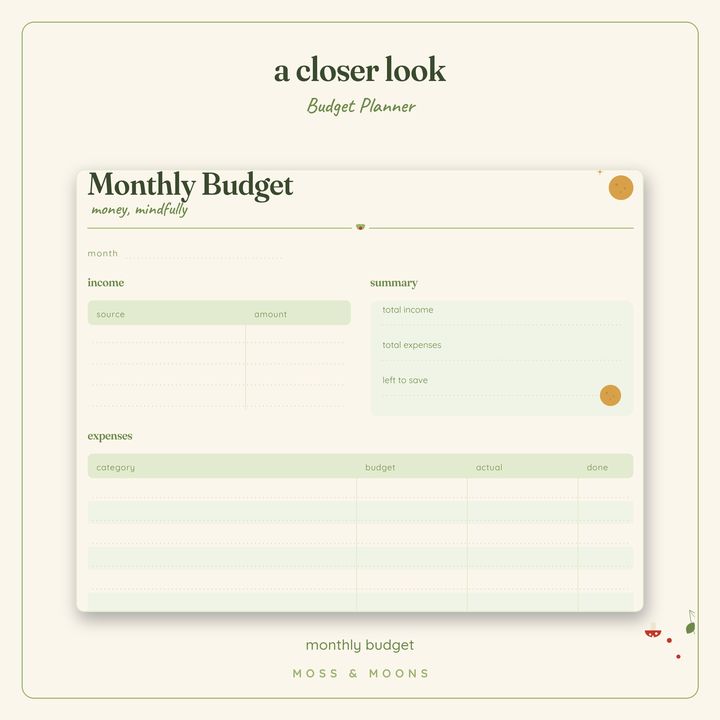 Budget Planner detail