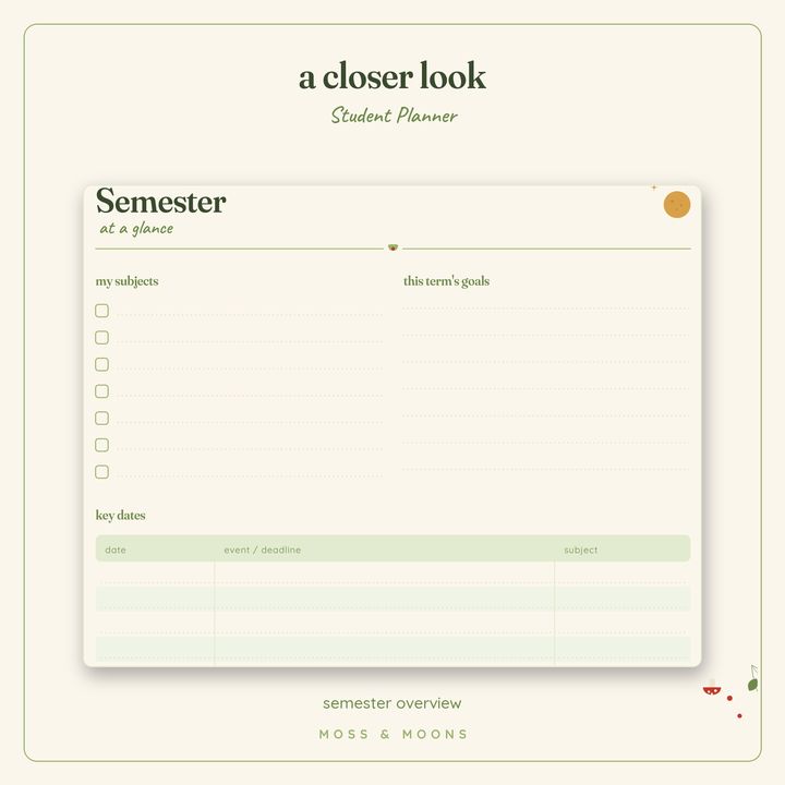 Student Planner detail