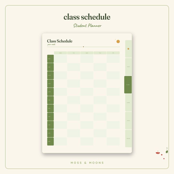 Student Planner inside pages