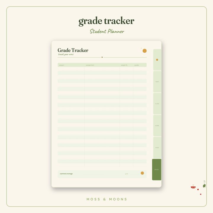 Student Planner inside pages
