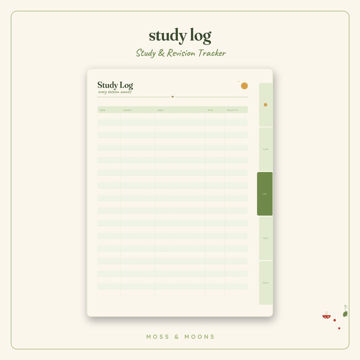 Study & Revision Tracker inside pages