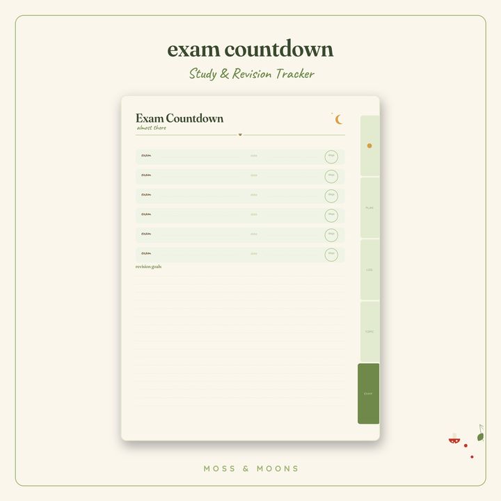 Study & Revision Tracker inside pages