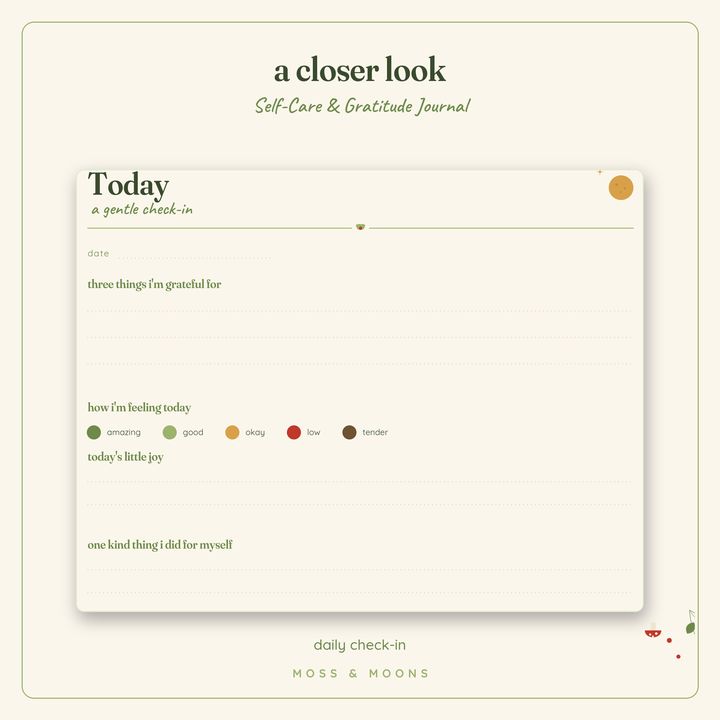 Self-Care Journal detail