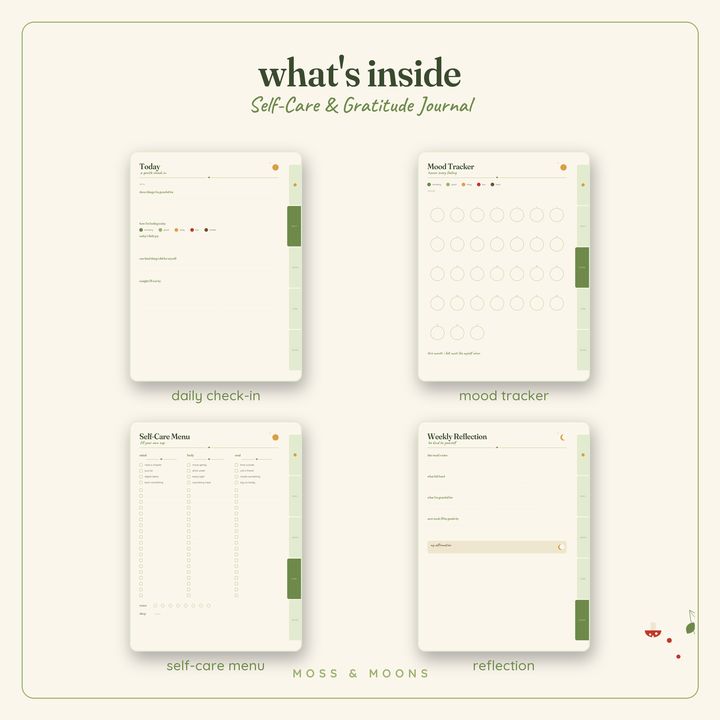 Self-Care Journal inside pages