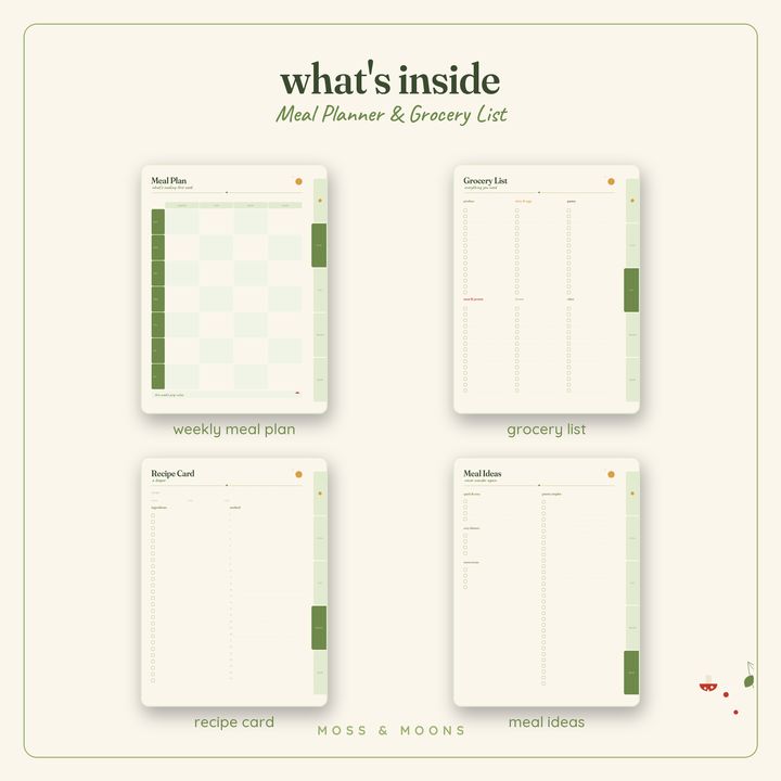 Meal Planner inside pages