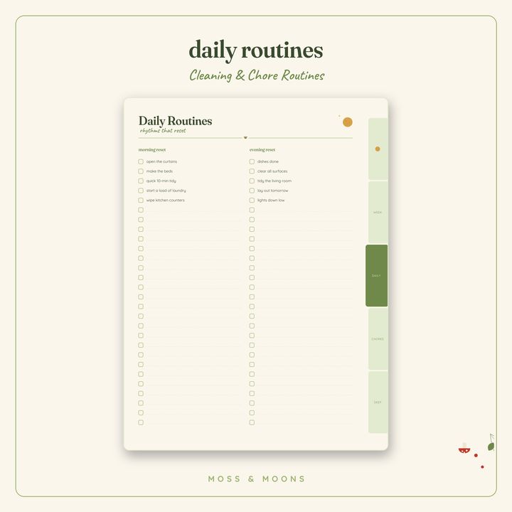 Cleaning & Chores inside pages