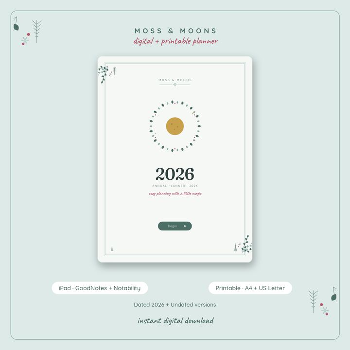 Winter Frost 2026 Annual Planner