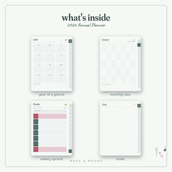 2026 Annual Planner inside pages