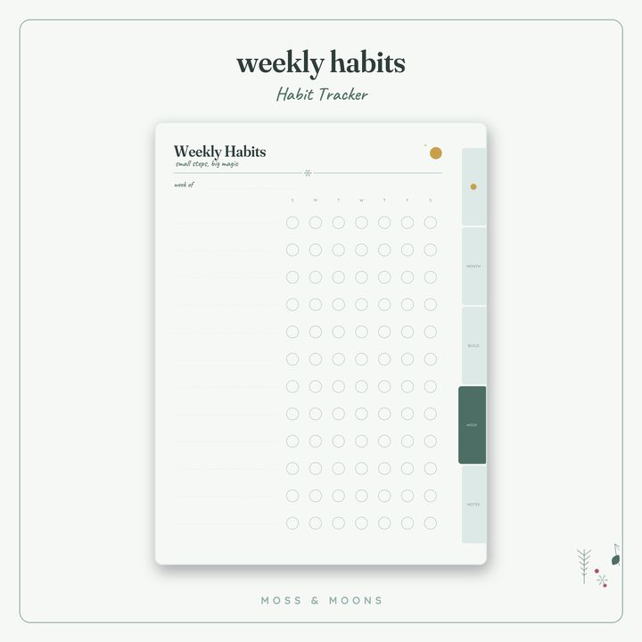 Habit Tracker inside pages