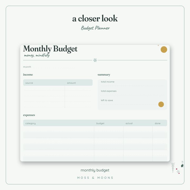 Budget Planner detail