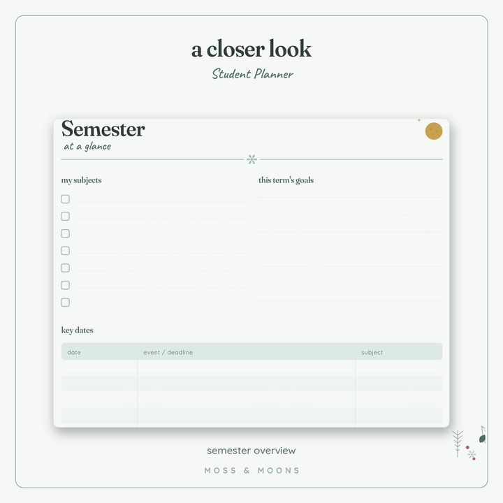 Student Planner detail