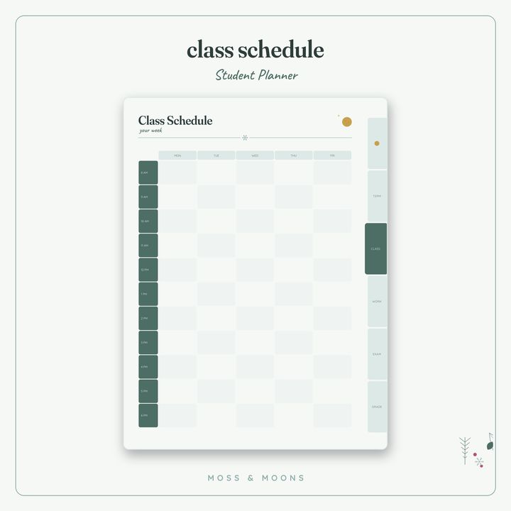 Student Planner inside pages