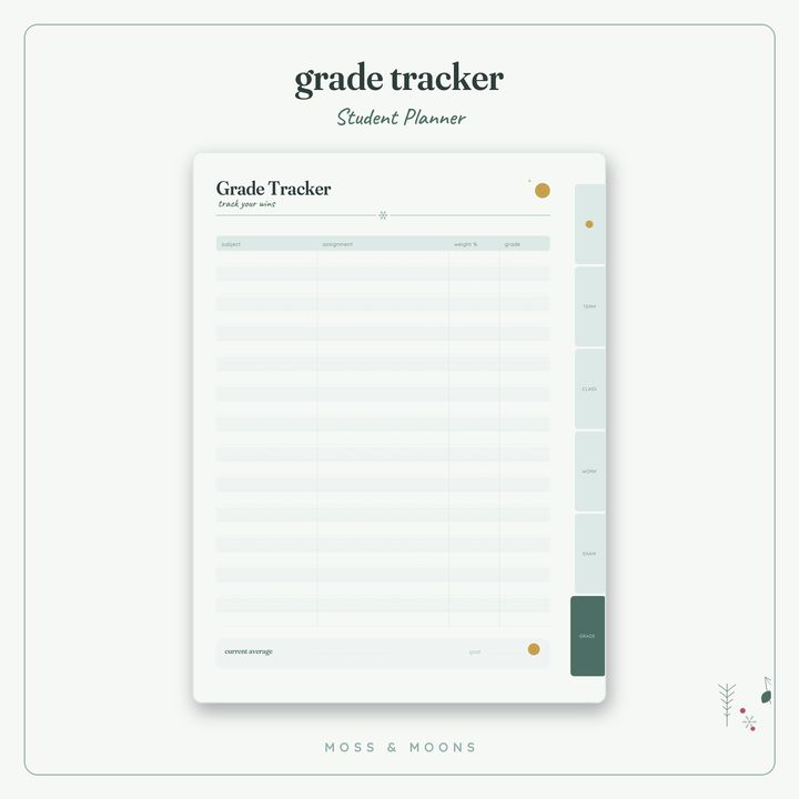 Student Planner inside pages