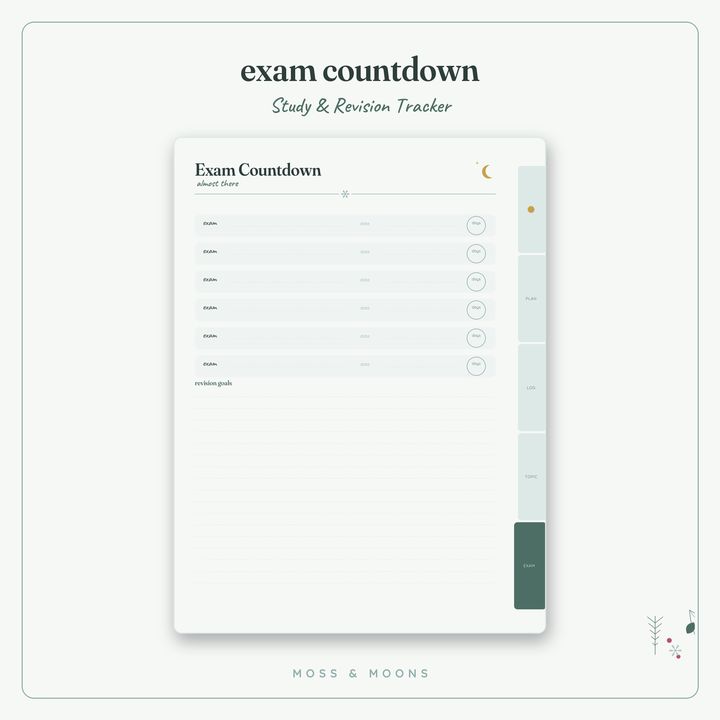 Study & Revision Tracker inside pages